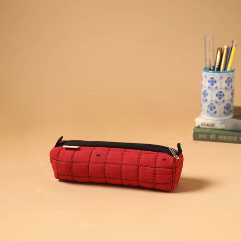 Handcrafted quilted pencil pouch 01
