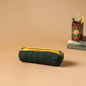 Handcrafted quilted pencil pouch 01