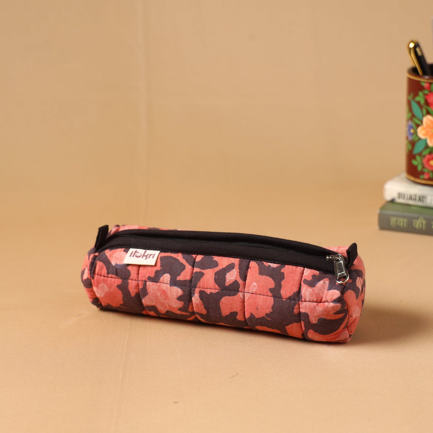 Handcrafted quilted pencil pouch 01