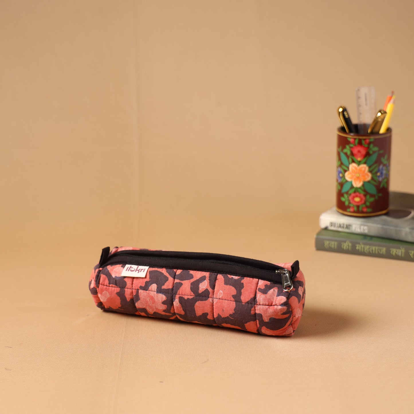 Handcrafted quilted pencil pouch 01