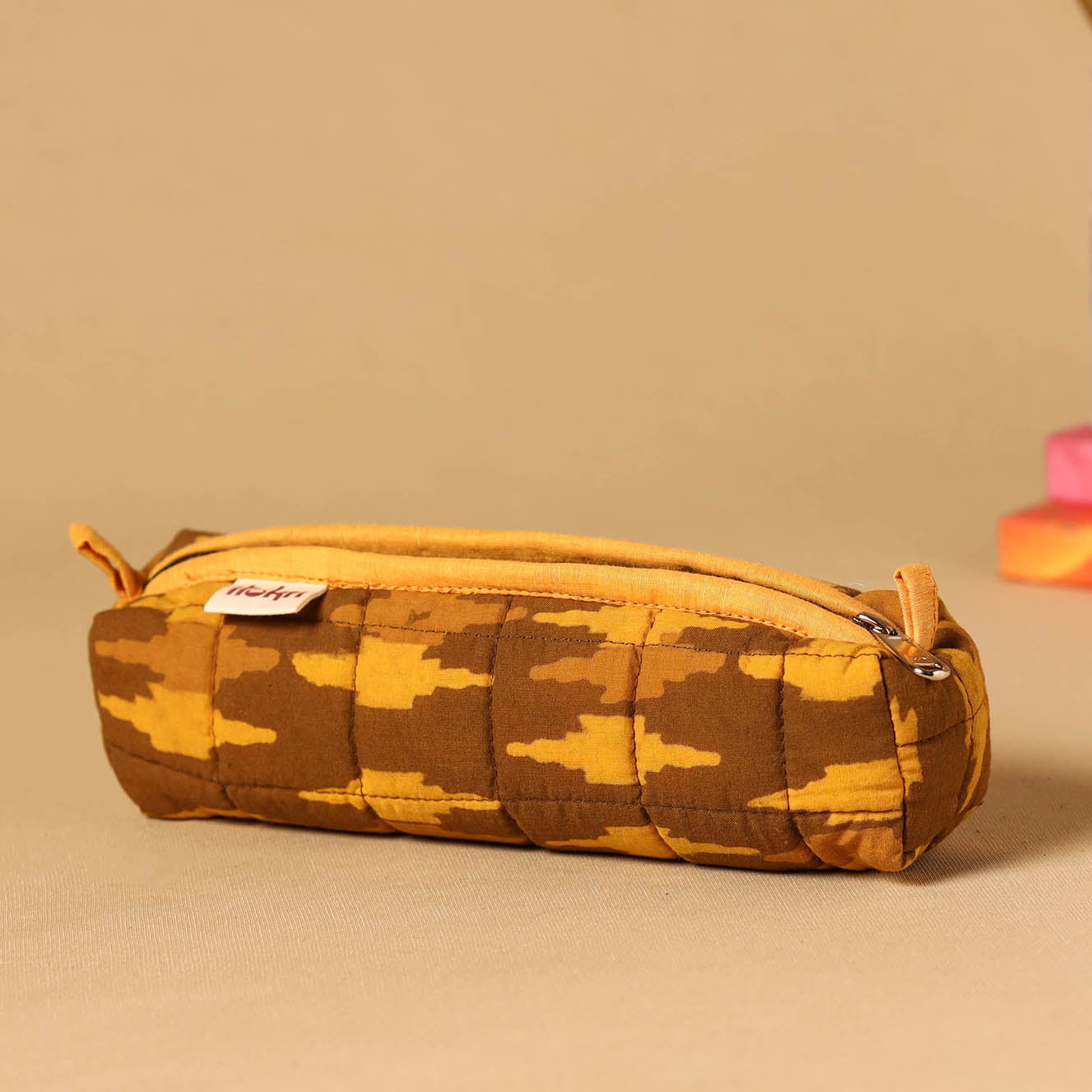 Handcrafted quilted pencil pouch 02