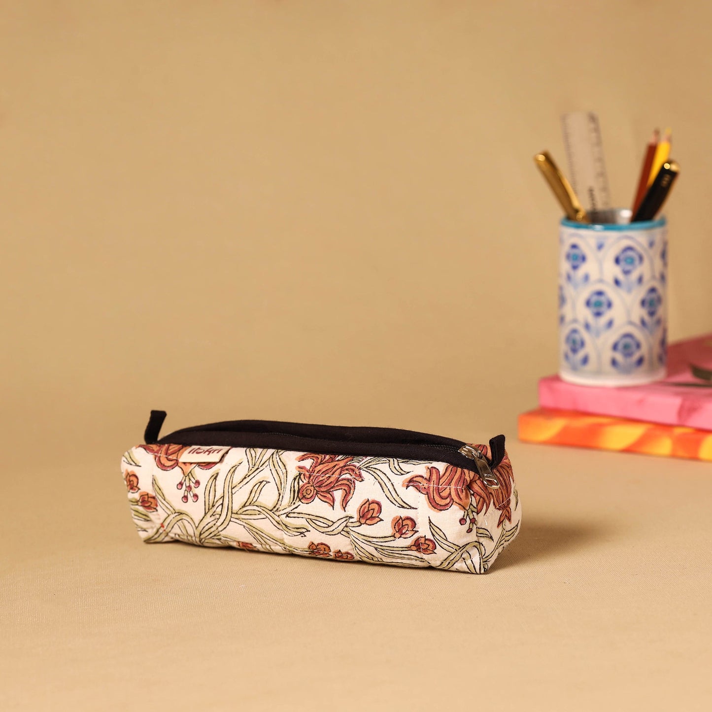 Handcrafted quilted pencil pouch 05