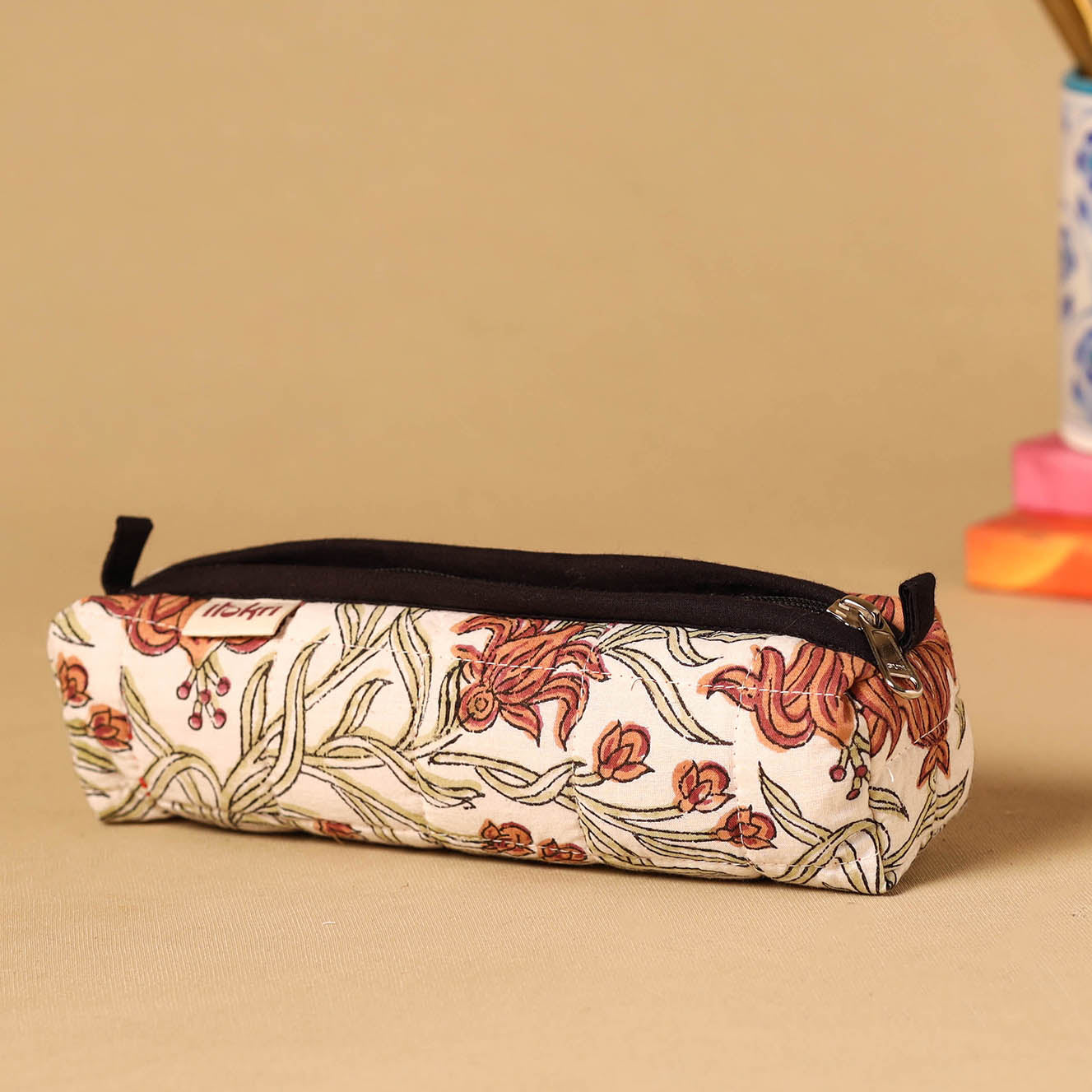 Handcrafted quilted pencil pouch 05