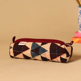 Handcrafted quilted pencil pouch 06