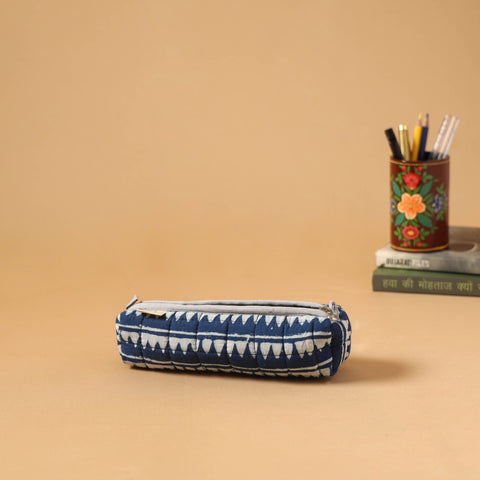 Handcrafted quilted pencil pouch 06