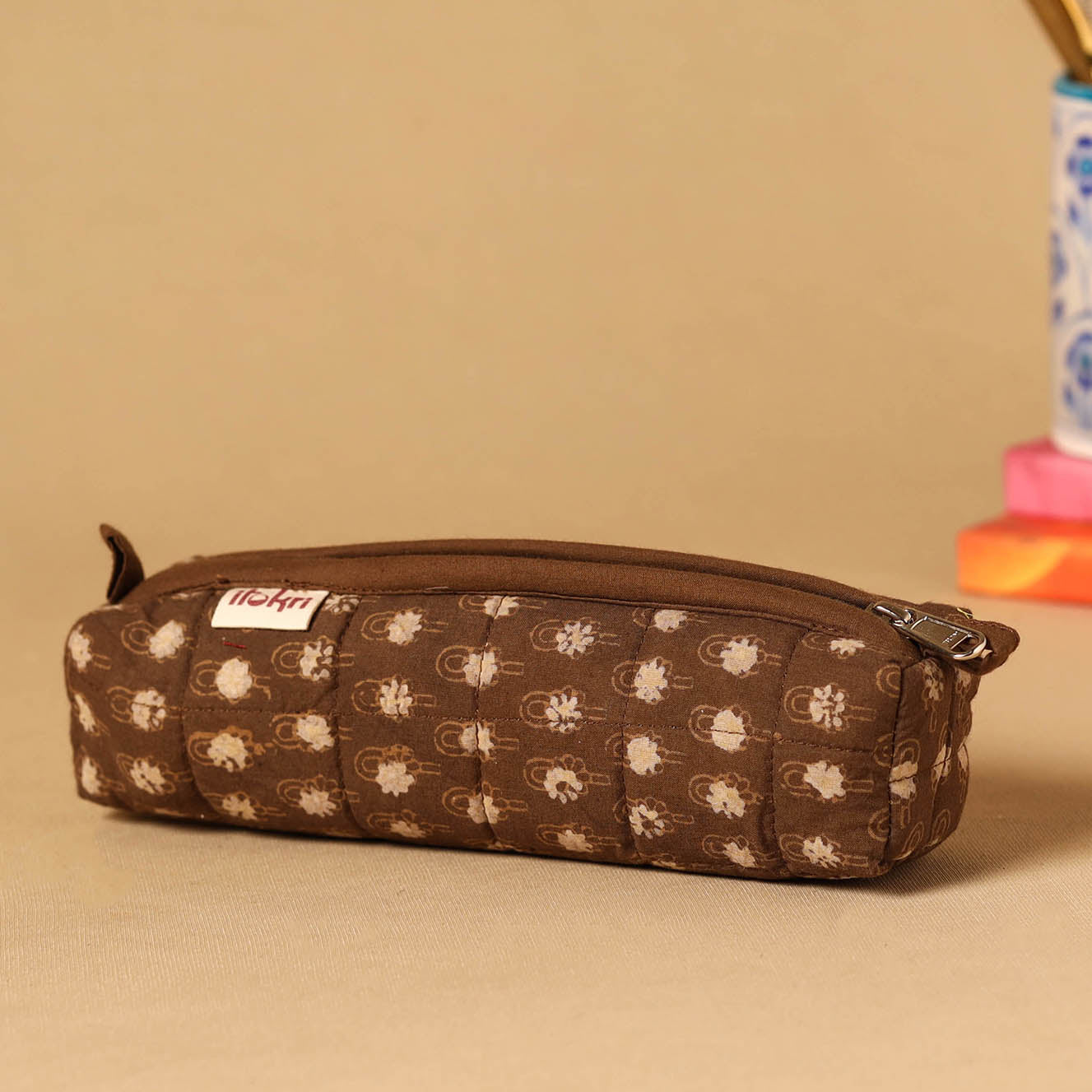 Handcrafted quilted pencil pouch 07