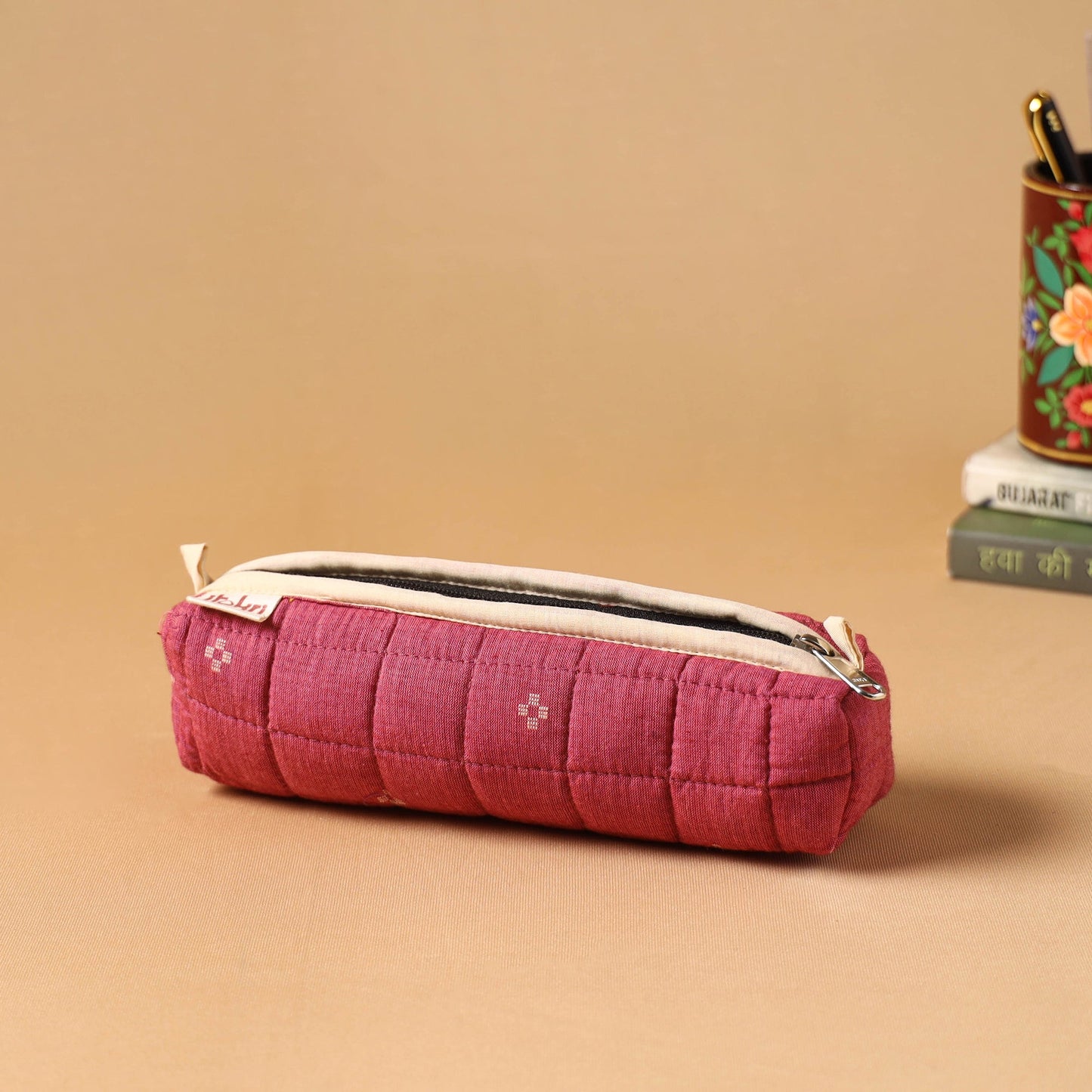 Handcrafted quilted pencil pouch 10