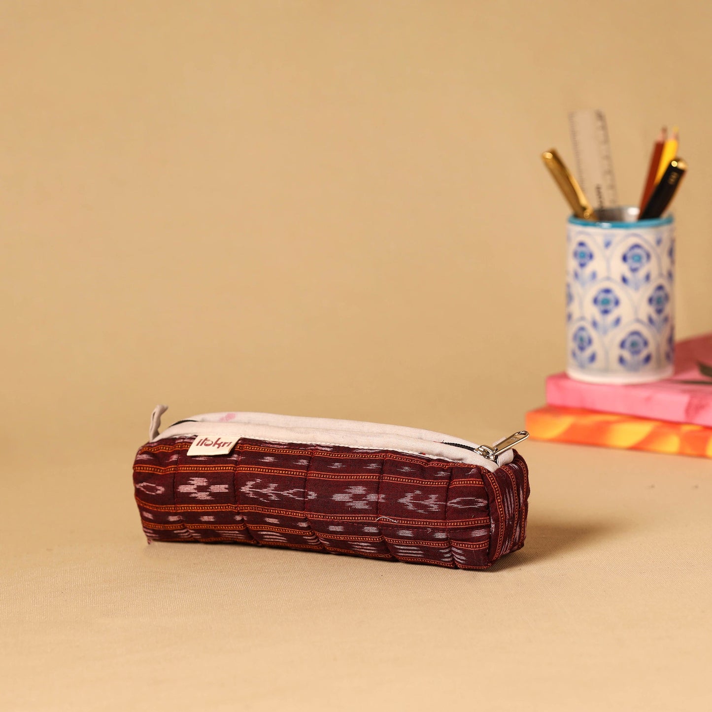 Handcrafted quilted pencil pouch 16