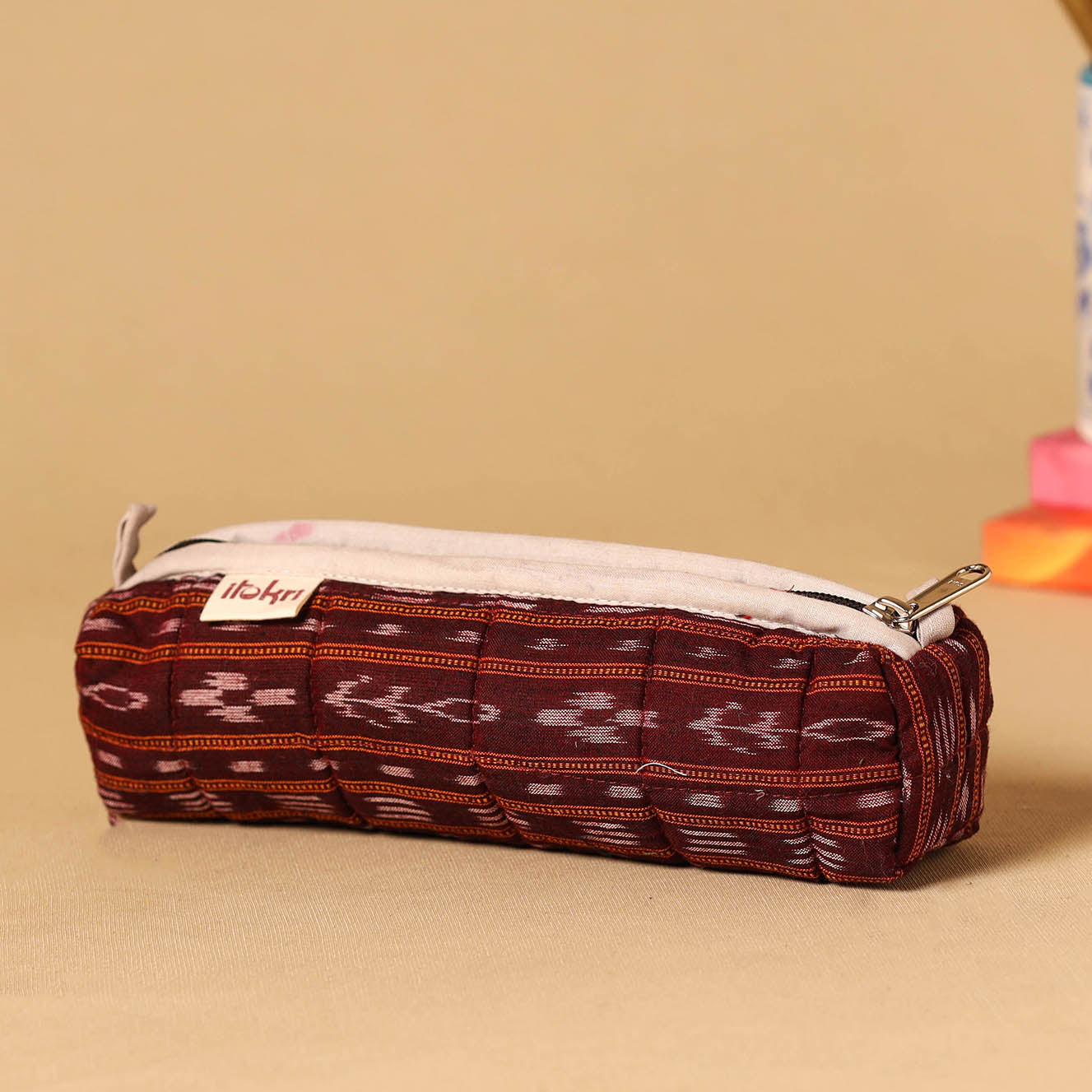 Handcrafted quilted pencil pouch 16