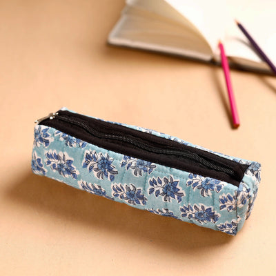  Handcrafted Quilted Sanganeri Multipurpose Pencil Pouch 01 