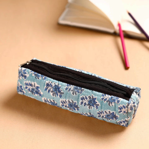  Handcrafted Quilted Sanganeri Multipurpose Pencil Pouch 01 