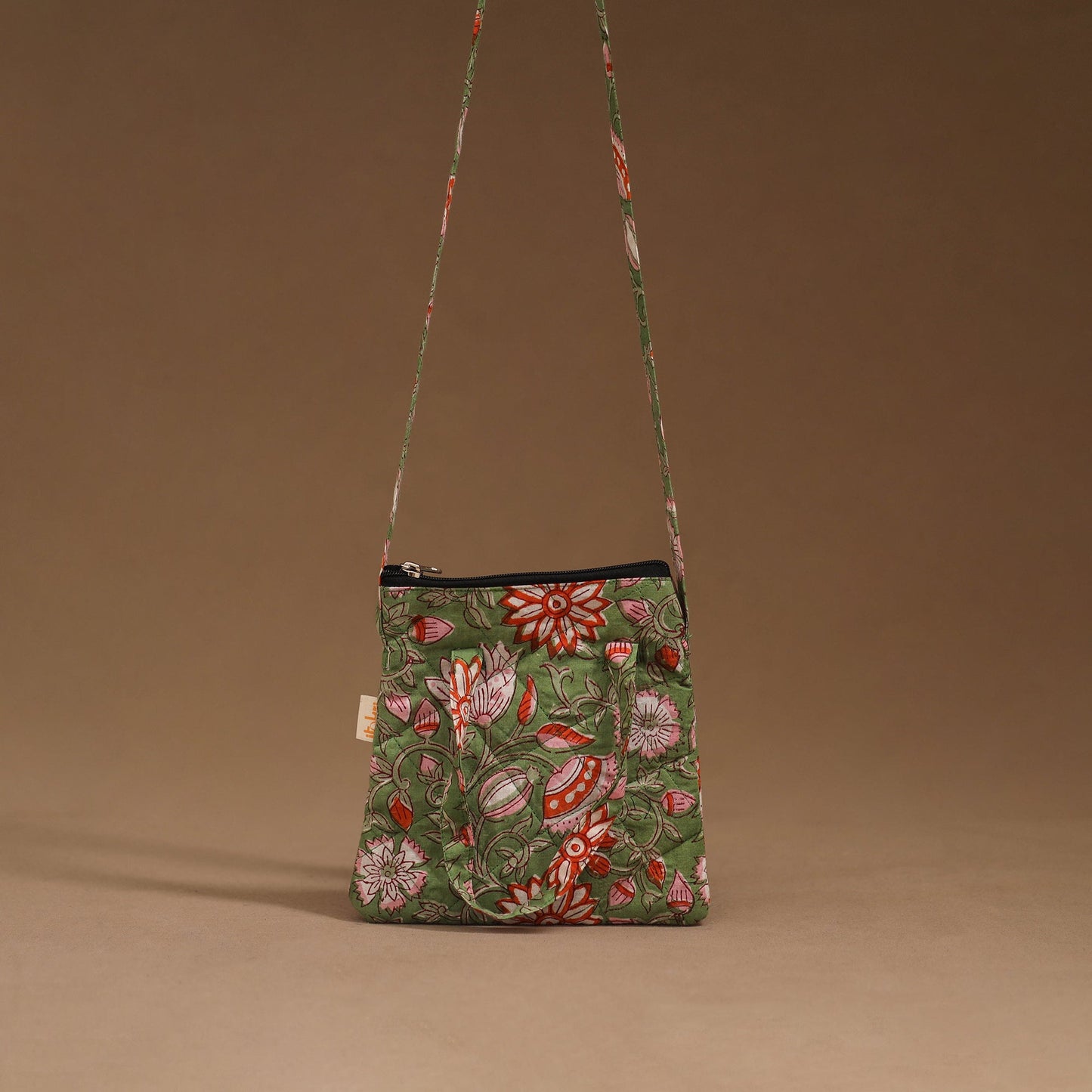 Handcrafted quilted sling bag 06