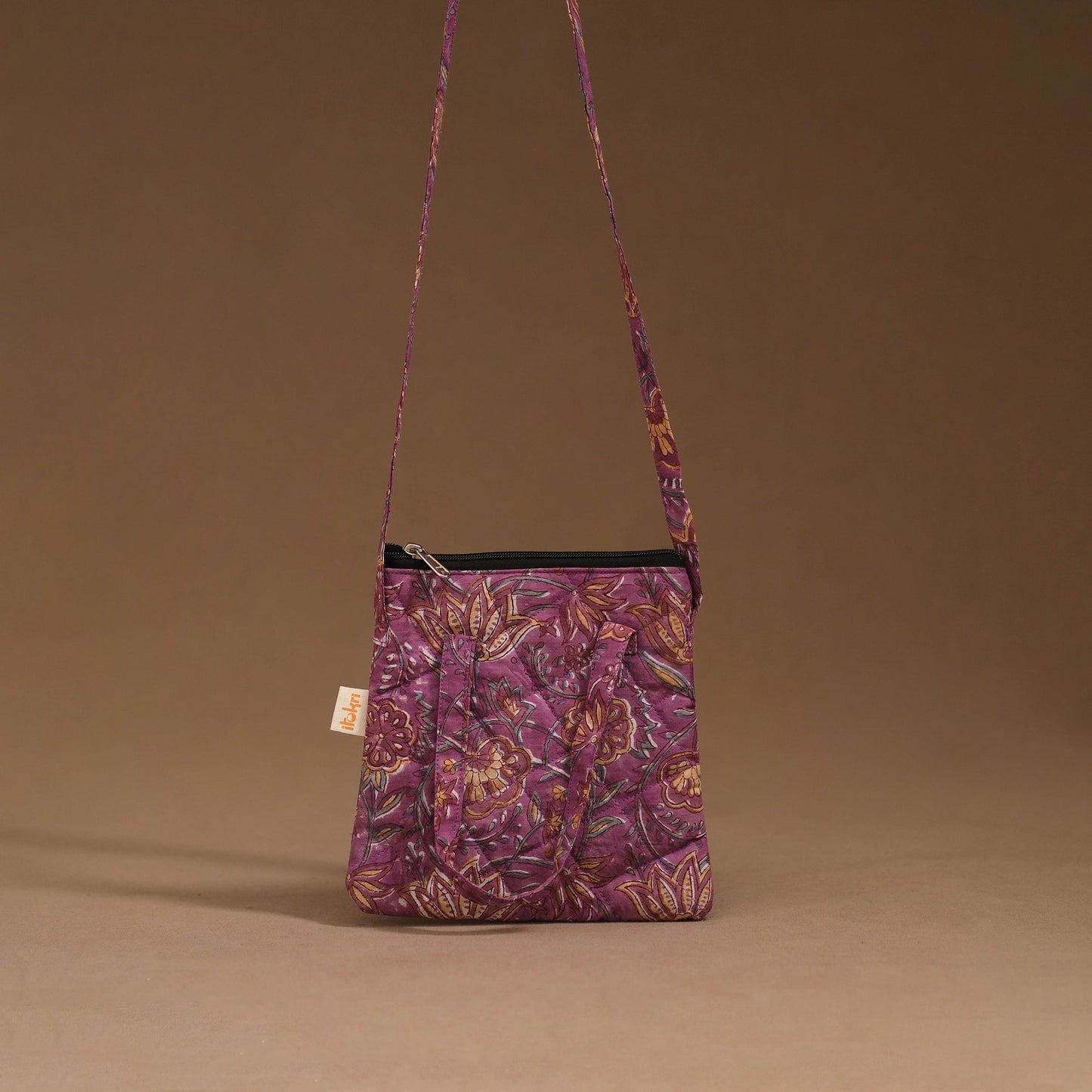 Handcrafted quilted sling bag 07