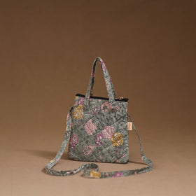 Handcrafted quilted sling bag 14