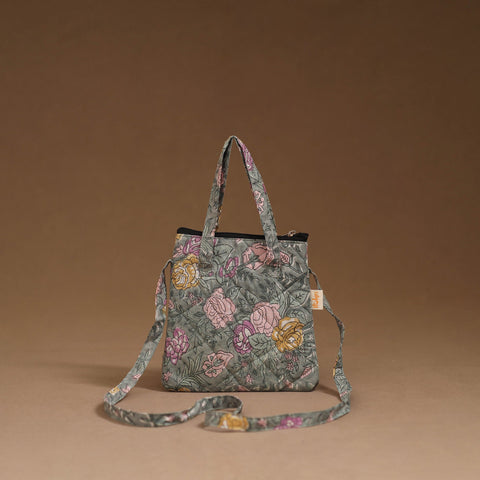 Handcrafted quilted sling bag 14