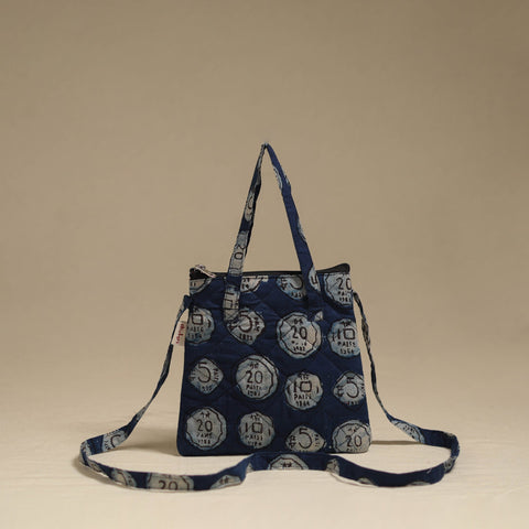 Handcrafted quilted sling bag 16
