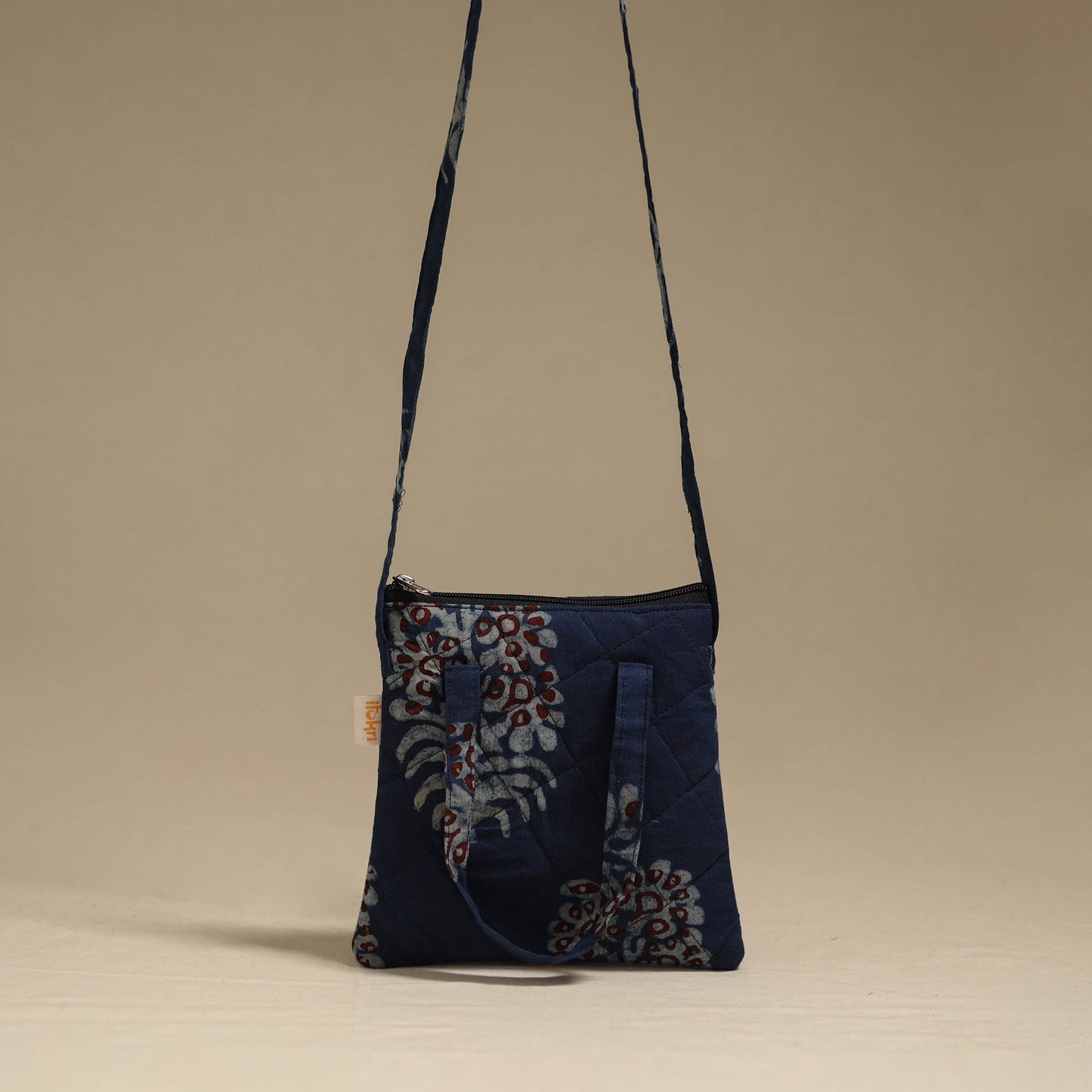 Handcrafted quilted sling bag 17