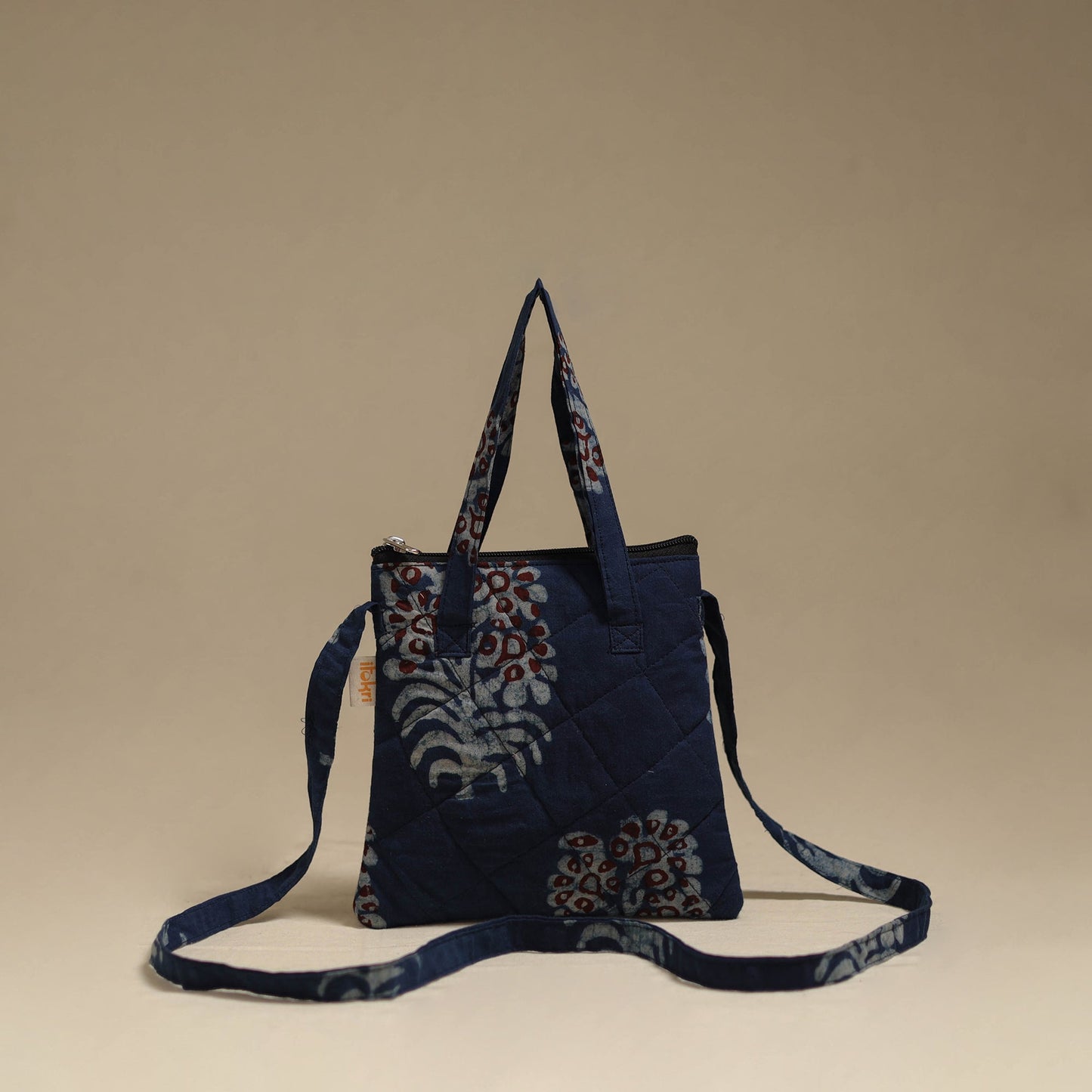 Handcrafted quilted sling bag 17