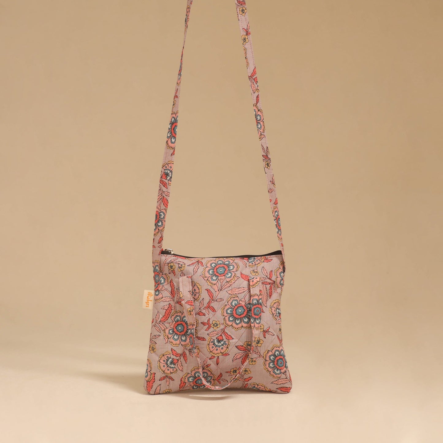 Handcrafted quilted sling bag 17