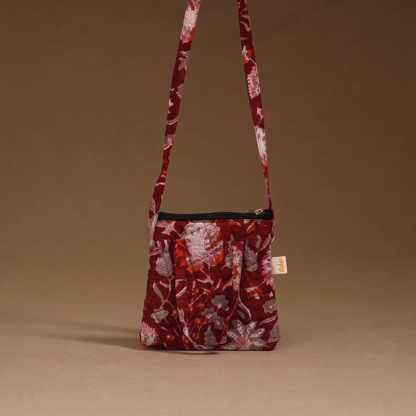 Handcrafted quilted sling bag 18