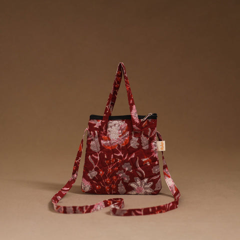 Handcrafted quilted sling bag 18