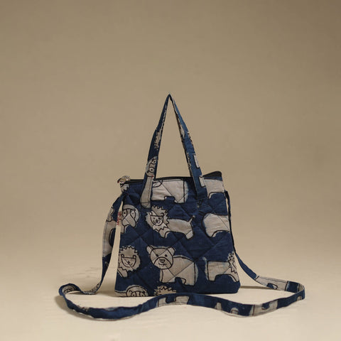 Handcrafted quilted sling bag 22
