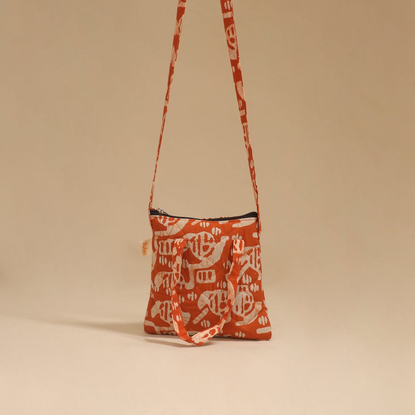 Handcrafted quilted sling bag 46