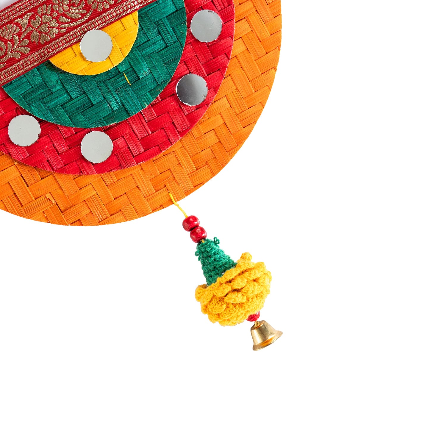 Handcrafted satrangi marigold bamboo toran