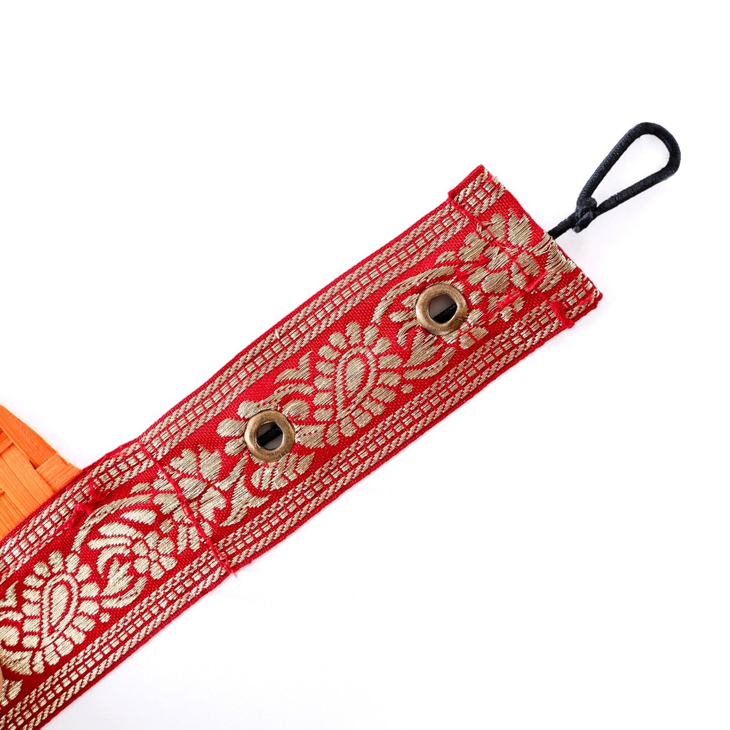 Handcrafted satrangi marigold bamboo toran