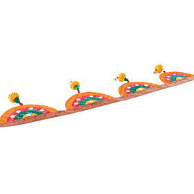 Handcrafted satrangi marigold bamboo toran