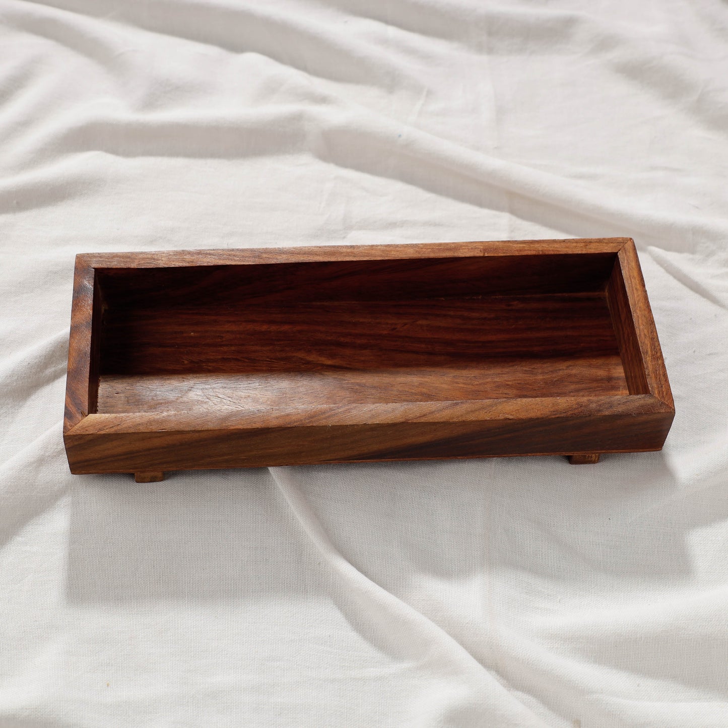  Handcrafted Sheesham Wooden Jar Set with Tray & Spoon Online at iTokri.com 