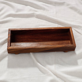  Handcrafted Sheesham Wooden Jar Set with Tray & Spoon Online at iTokri.com 