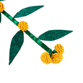 Handcrafted shubh bamboo hanging for decor (set of 2)