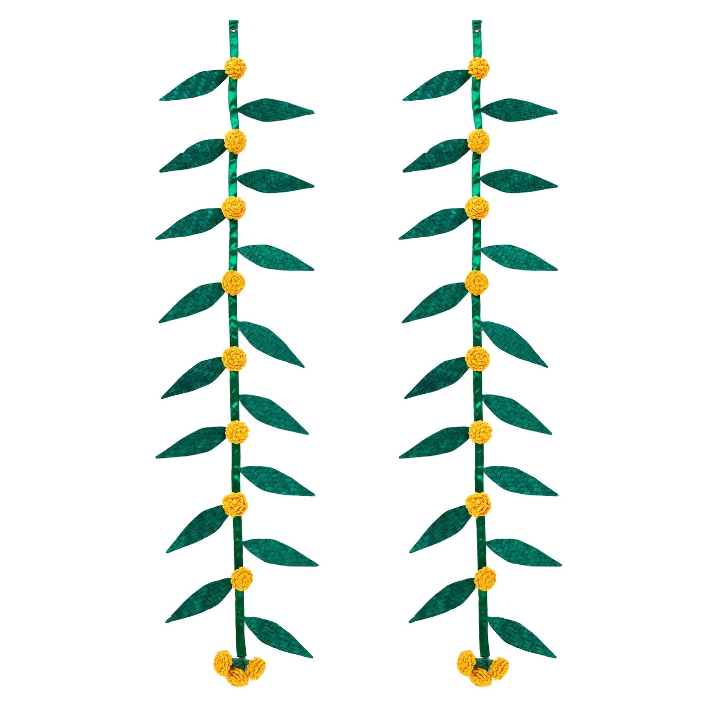 Handcrafted shubh bamboo hanging for decor (set of 2)