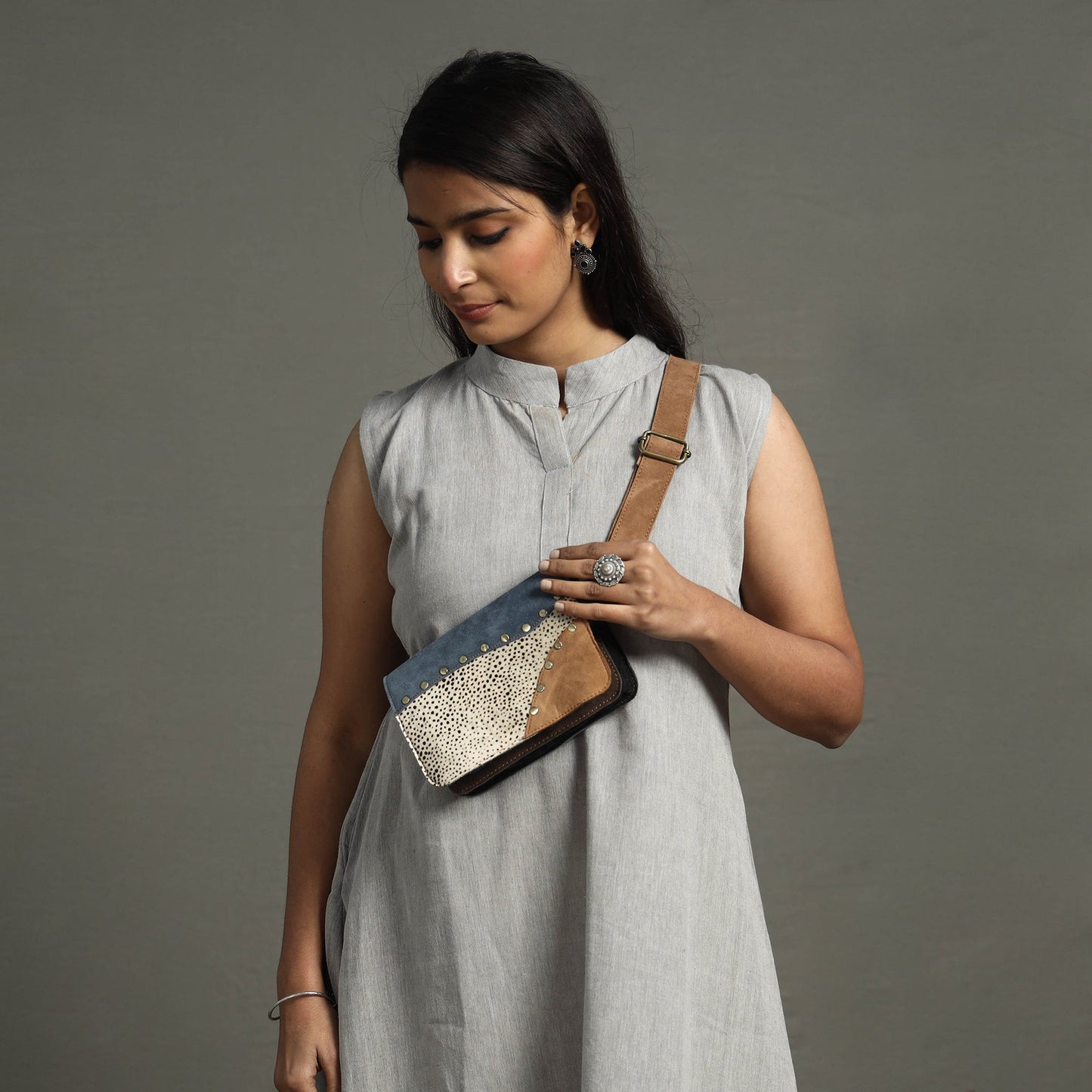  Handcrafted Suede Leather Waist Belt Bag 