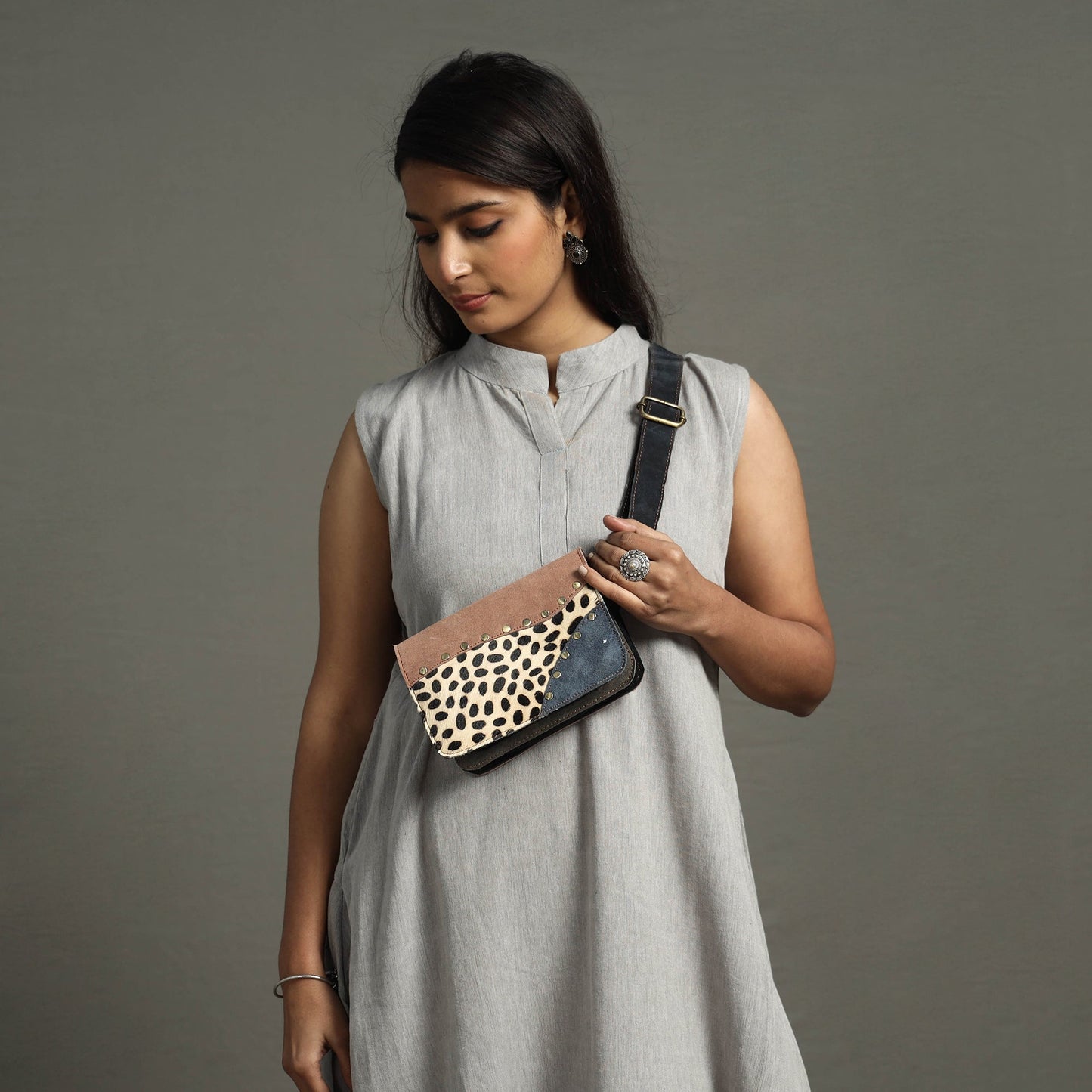  Handcrafted Suede Leather Waist Belt Bag 