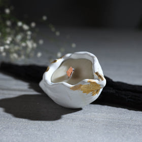 Handcrafted terracotta soy wax scented candle shank