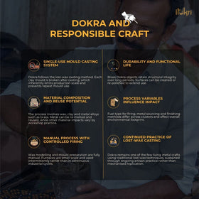 Handcrafted tribal dokra brass thread rakhi 05