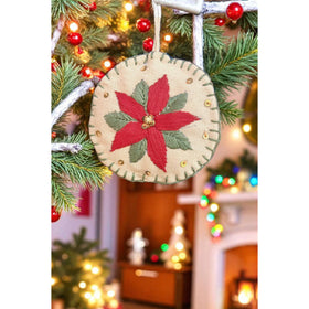 Handcrafted upcycled fabric assorted christmas bauble