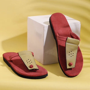 Handcrafted Women's Leather Slippers with Suede 