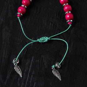 Handcrafted wooden bead gs bracelet 02