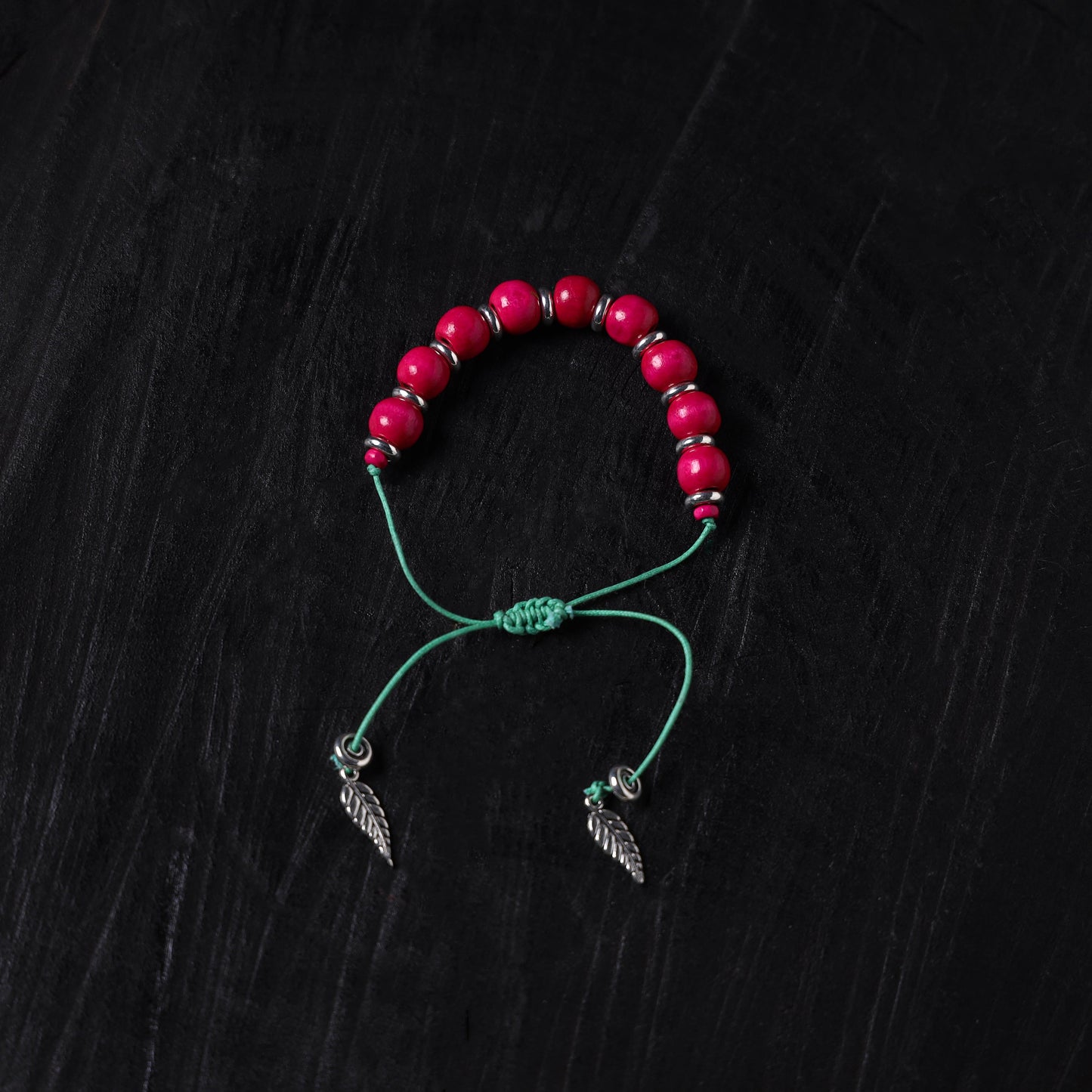 Handcrafted wooden bead gs bracelet 02