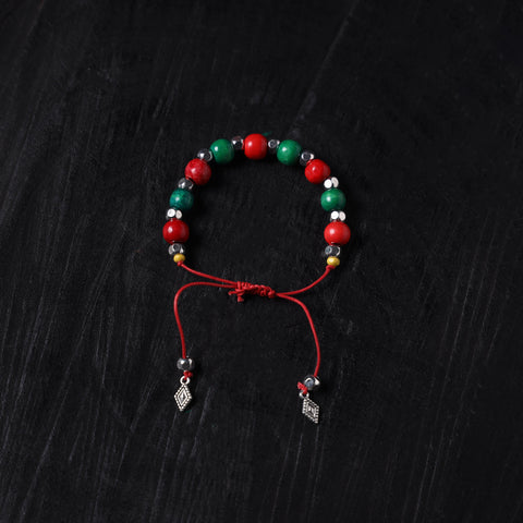 Handcrafted wooden bead gs bracelet 06