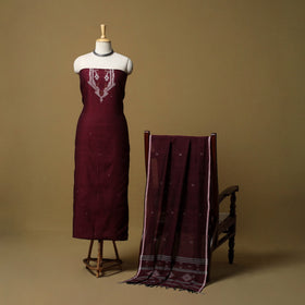 Handloom bengal jamdani cotton 2pc unstitched dress