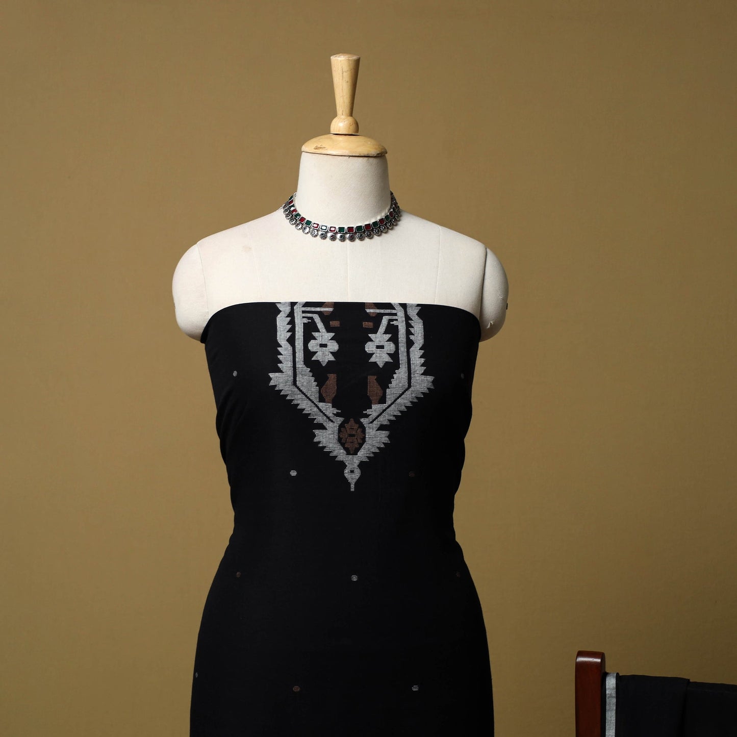 Handloom bengal jamdani cotton 2pc unstitched dress