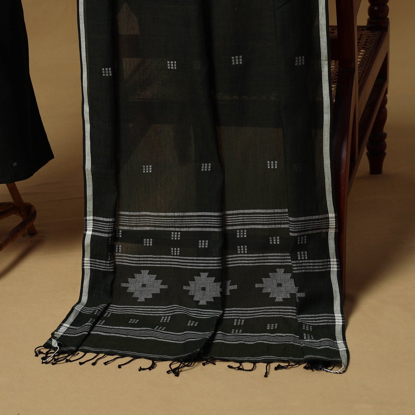 Handloom bengal jamdani cotton 2pc unstitched dress