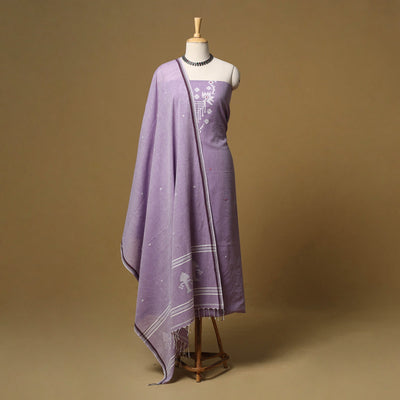 Handloom bengal jamdani cotton 2pc unstitched dress