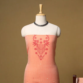 Handloom bengal jamdani cotton 2pc unstitched dress