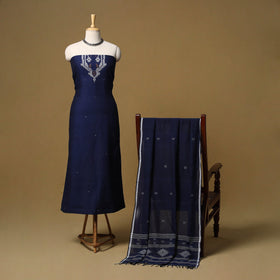 Handloom bengal jamdani cotton 2pc unstitched dress