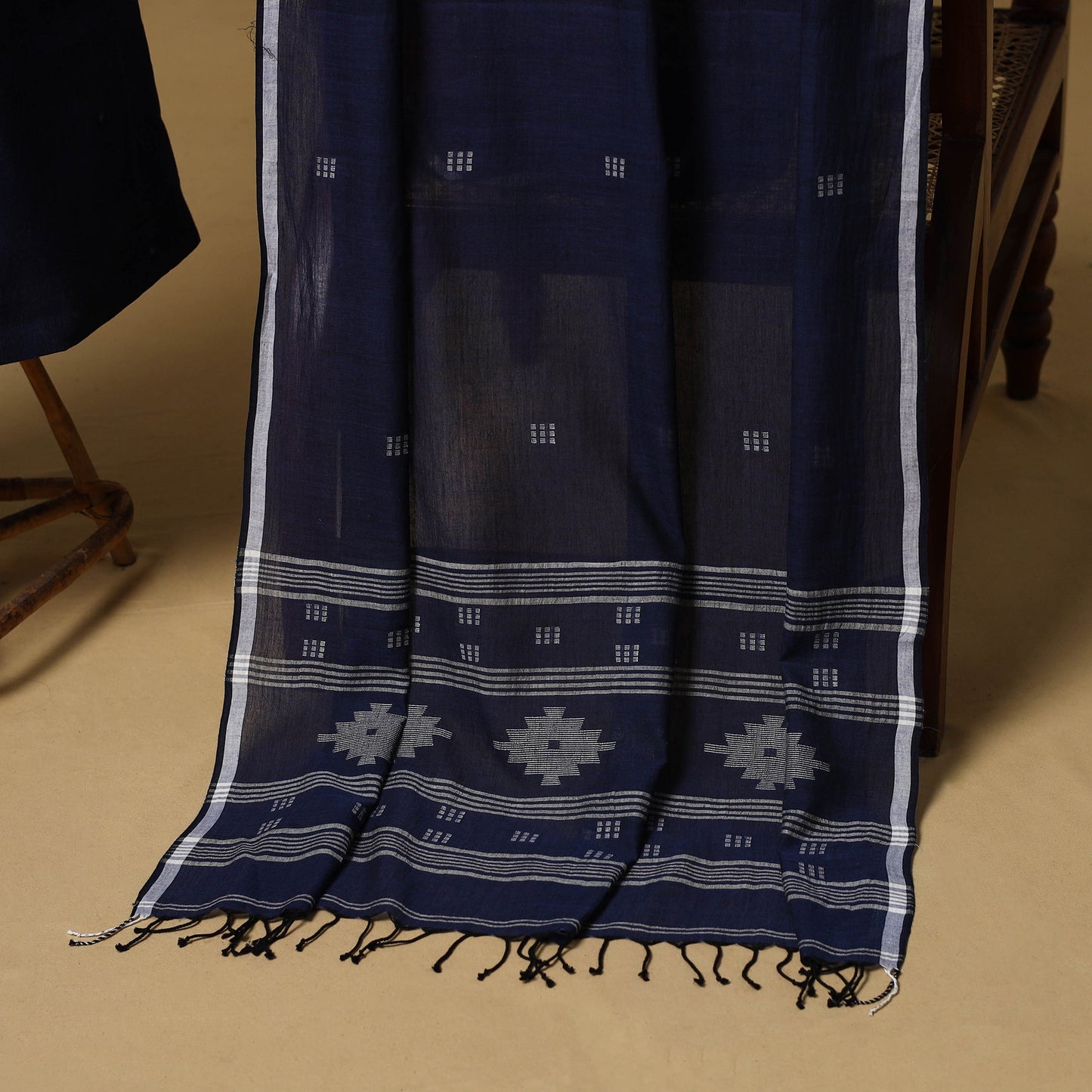 Handloom bengal jamdani cotton 2pc unstitched dress